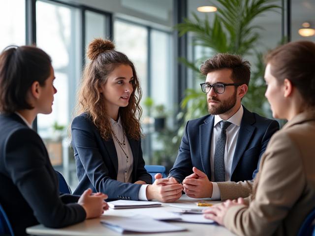 HR-professional bespreekt strategie met team